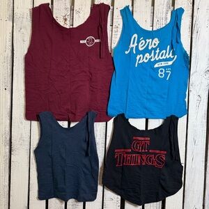 Upcycled T-shirt Tote Bags Set Of 4 Shopping Grocery Compact Reinforced Handmade